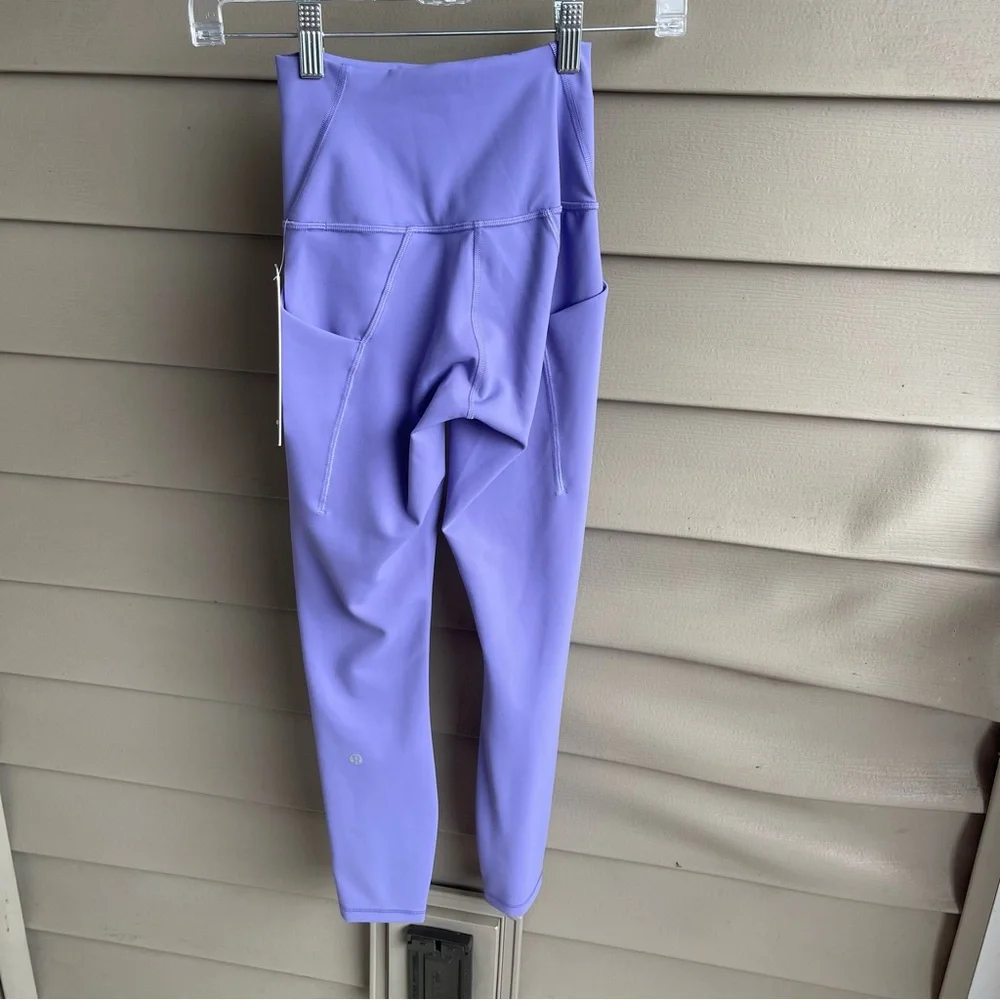 NWT Lululemon‎ Wunder Train HR Tight 25” Pockets Womens Size 2 Purple
